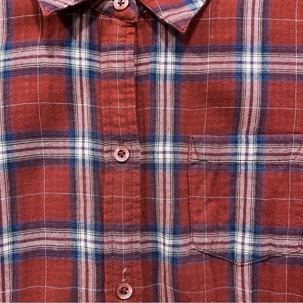 Juicy Couture Red Plaid Button-Up Shirt Dress size 4 - Picture 4 of 15